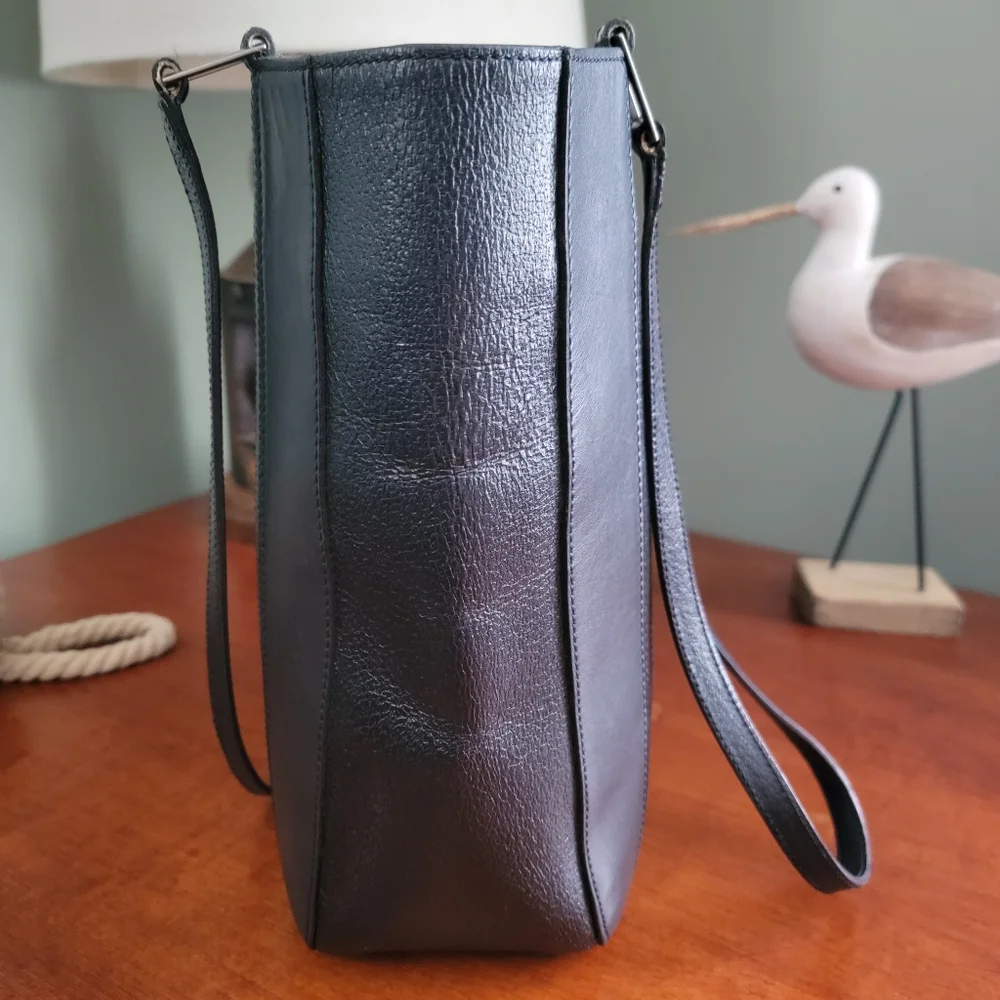 Coach 6706 Bridle Bucket Bag Black Leather Crossbody Purse Made in Italy Vintage